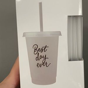 ONLY 4! Best Day Ever Reusable Cup Set Tumblers